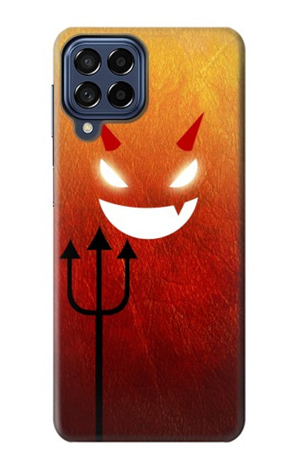 S2454 Red Cute Little Devil Cartoon Case For Samsung Galaxy M53