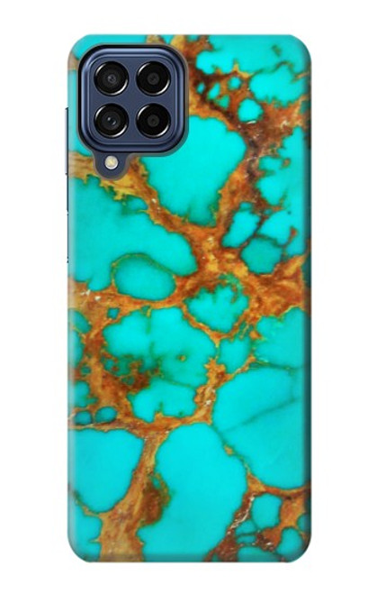 S2688 Aqua Copper Turquoise Gemstone Graphic Case For Samsung Galaxy M53