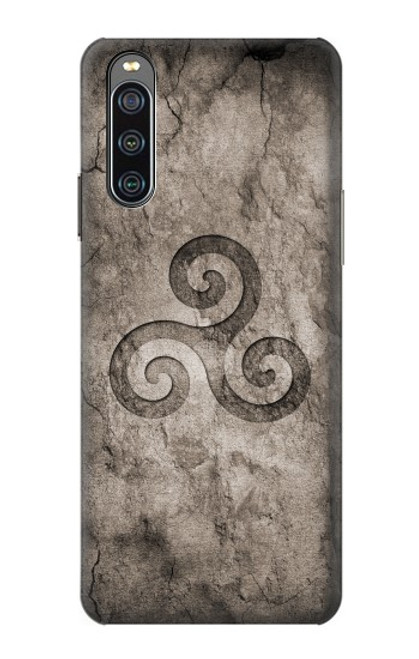 S2892 Triskele Symbol Stone Texture Case For Sony Xperia 10 IV