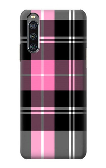 S3091 Pink Plaid Pattern Case For Sony Xperia 10 IV