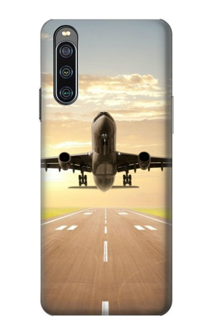 S3837 Airplane Take off Sunrise Case For Sony Xperia 10 IV