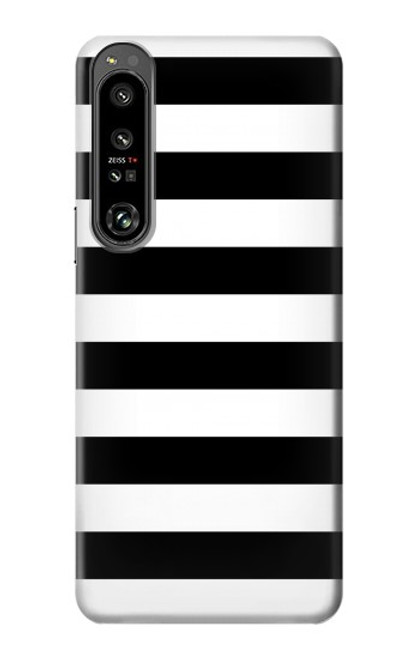 S1596 Black and White Striped Case For Sony Xperia 1 IV