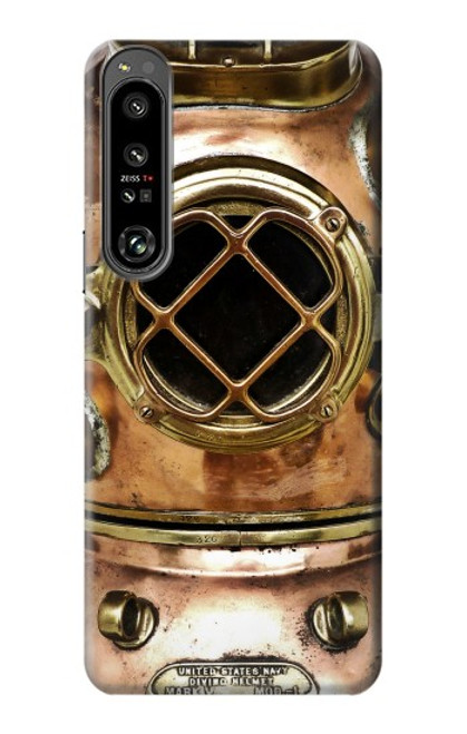 S2412 Vintage Deep Sea Diving Helmet Case For Sony Xperia 1 IV