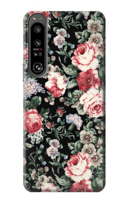 S2727 Vintage Rose Pattern Case For Sony Xperia 1 IV