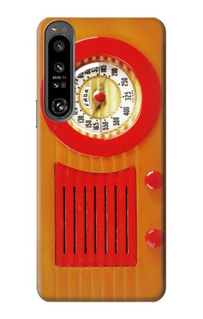 S2780 Vintage Orange Bakelite Radio Case For Sony Xperia 1 IV