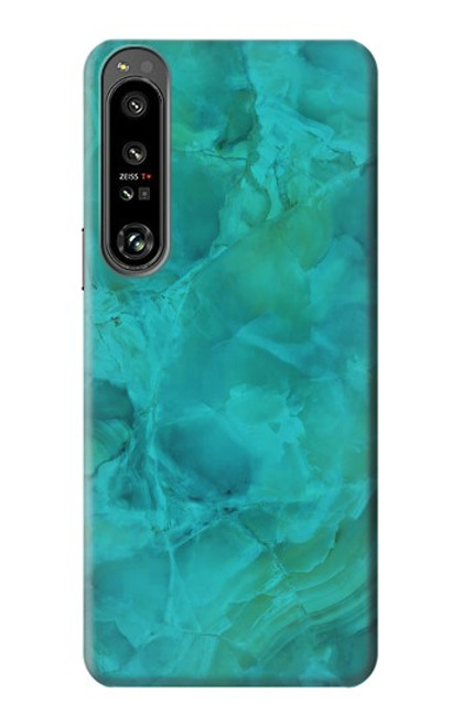 S3147 Aqua Marble Stone Case For Sony Xperia 1 IV