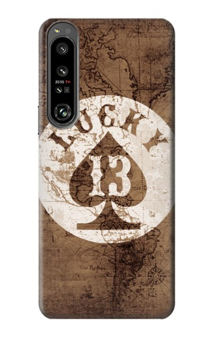 S3188 Lucky 13 Old Map Case For Sony Xperia 1 IV