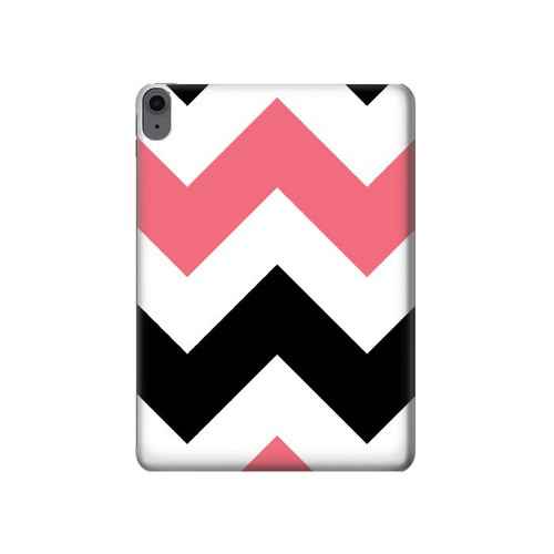 S1849 Pink Black Chevron Zigzag Hard Case For iPad Air (2022,2020, 4th, 5th), iPad Pro 11 (2022, 6th)