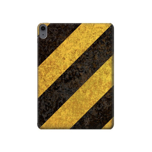 S2231 Yellow and Black Line Hazard Striped Hard Case For iPad Air (2020, 2022), Air 11 (2024,2025,2026), Pro 11 (2022)