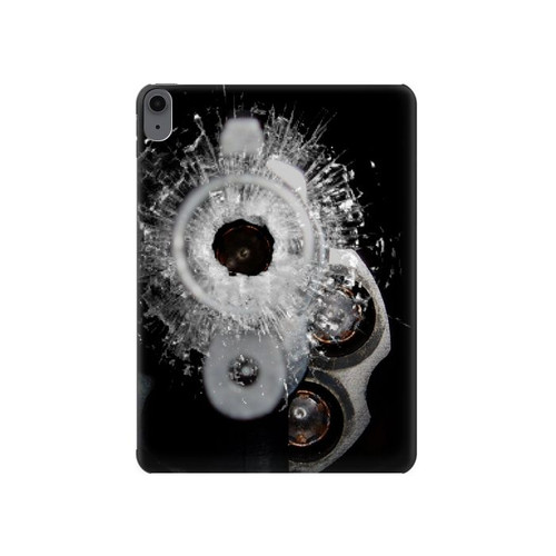 S2387 Gun Bullet Hole Glass Hard Case For iPad Air (2022,2020, 4th, 5th), iPad Pro 11 (2022, 6th)