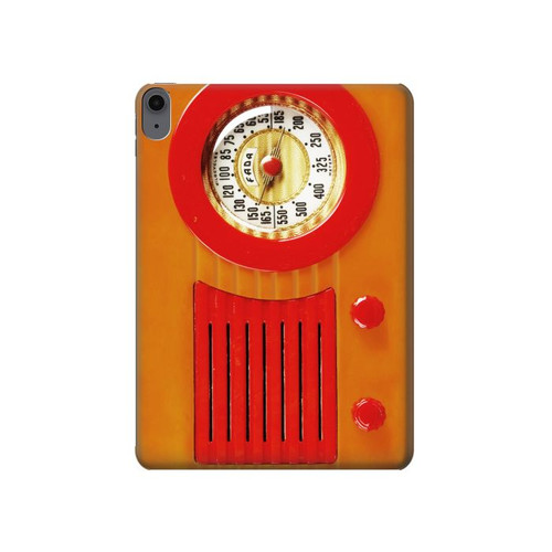 S2780 Vintage Orange Bakelite Radio Hard Case For iPad Air (2020, 2022), Air 11 (2024,2025,2026), Pro 11 (2022)