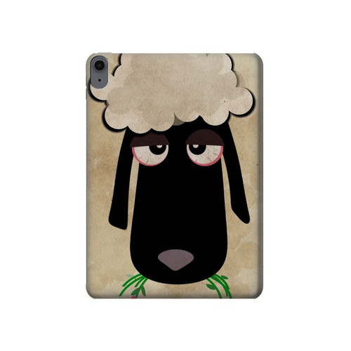 S2826 Cute Cartoon Unsleep Black Sheep Hard Case For iPad Air (2020, 2022), Air 11 (2024,2025,2026), Pro 11 (2022)