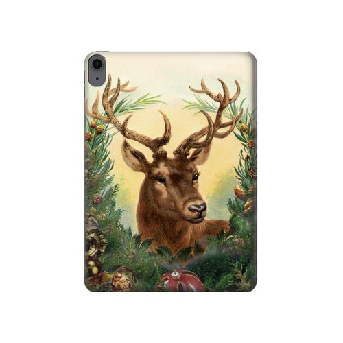 S2841 Vintage Reindeer Christmas Hard Case For iPad Air (2020, 2022), Air 11 (2024,2025,2026), Pro 11 (2022)