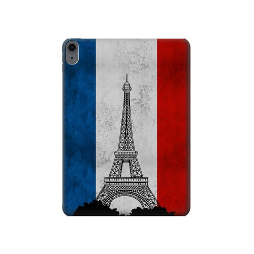 S2859 Vintage France Flag Eiffel Tower Hard Case For iPad Air (2020, 2022), Air 11 (2024,2025,2026), Pro 11 (2022)