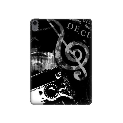 S3197 Music Cassette Note Hard Case For iPad Air (2020, 2022), Air 11 (2024,2025,2026), Pro 11 (2022)