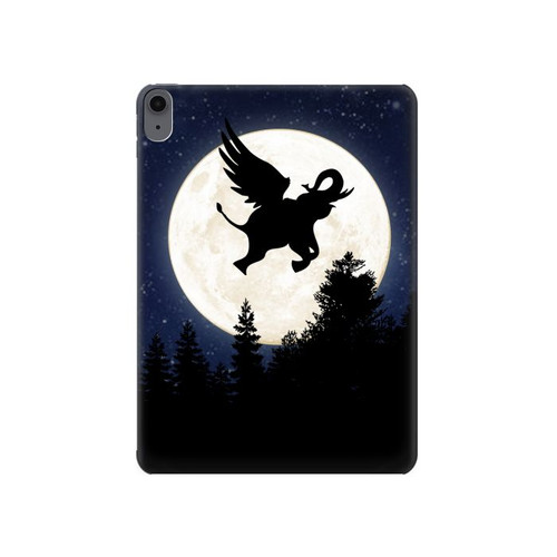 S3323 Flying Elephant Full Moon Night Hard Case For iPad Air (2020, 2022), Air 11 (2024,2025,2026), Pro 11 (2022)