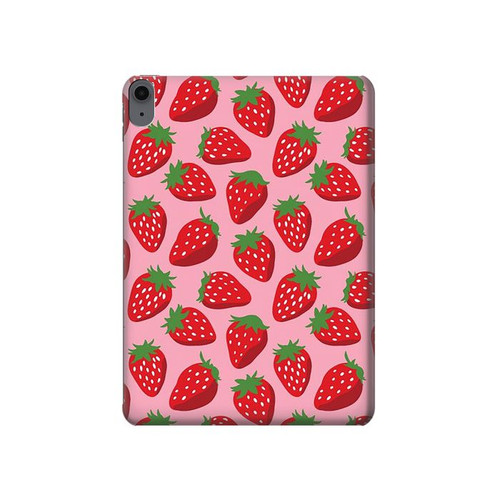 S3719 Strawberry Pattern Hard Case For iPad Air (2020, 2022), Air 11 (2024,2025,2026), Pro 11 (2022)