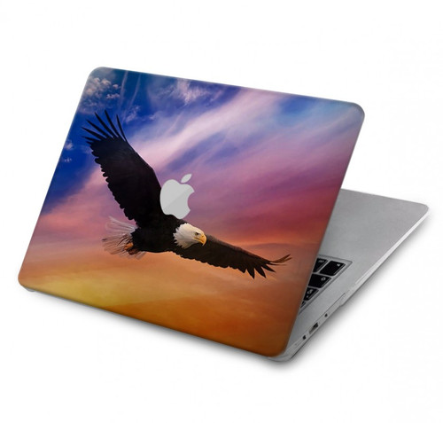 S3841 Bald Eagle Flying Colorful Sky Hard Case For MacBook Air 13″ (2022,2024) - A2681, A3113