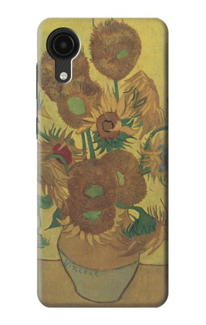 S0214 Van Gogh Vase Fifteen Sunflowers Case For Samsung Galaxy A03 Core