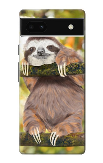 S3138 Cute Baby Sloth Paint Case For Google Pixel 6a