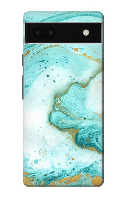 S3399 Green Marble Graphic Print Case For Google Pixel 6a