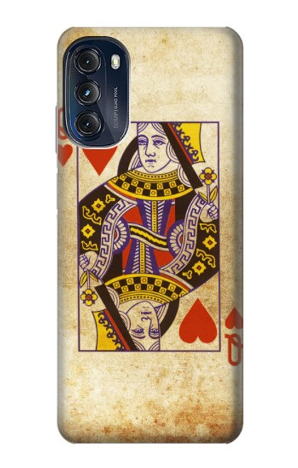 S2833 Poker Card Queen Hearts Case For Motorola Moto G (2022)