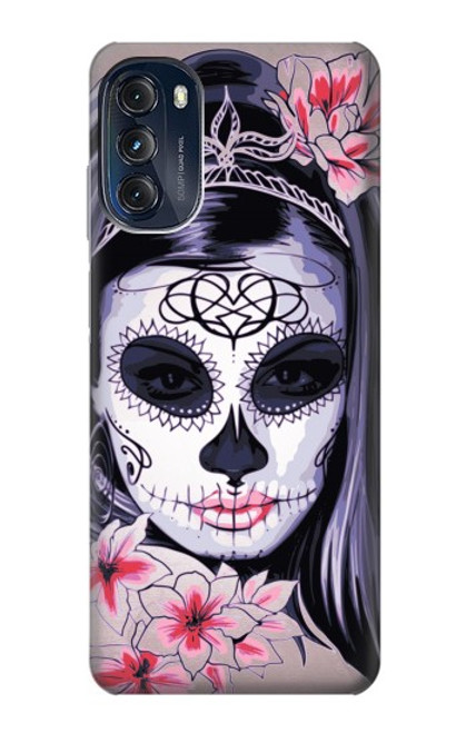 S3821 Sugar Skull Steam Punk Girl Gothic Case For Motorola Moto G (2022)