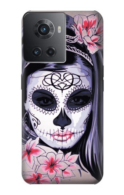 S3821 Sugar Skull Steam Punk Girl Gothic Case For OnePlus Ace