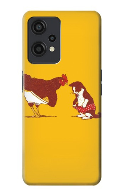 S1093 Rooster and Cat Joke Case For OnePlus Nord CE 2 Lite 5G