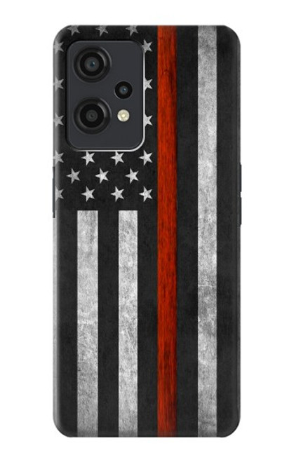 S3472 Firefighter Thin Red Line Flag Case For OnePlus Nord CE 2 Lite 5G