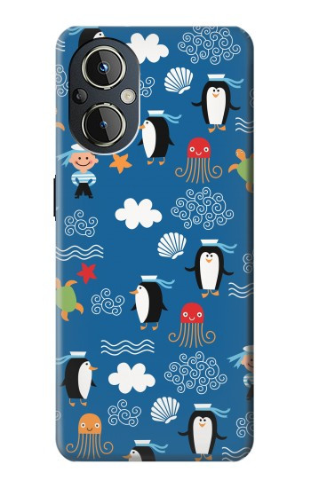 S2572 Marine Penguin Pattern Case For OnePlus Nord N20 5G