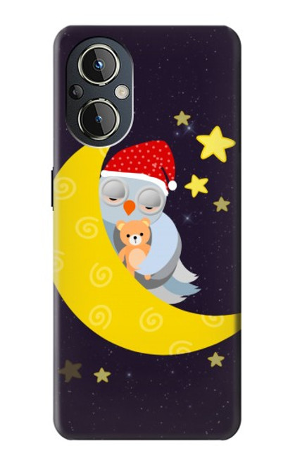 S2849 Cute Sleepy Owl Moon Night Case For OnePlus Nord N20 5G