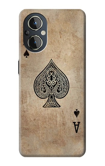 S2928 Vintage Spades Ace Card Case For OnePlus Nord N20 5G