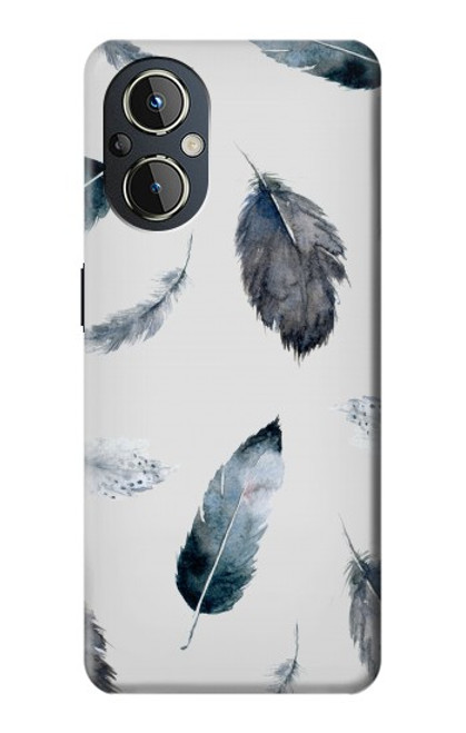 S3085 Feather Paint Pattern Case For OnePlus Nord N20 5G