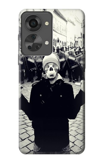 S1108 Skull Mask Man Protester Case For OnePlus Nord 2T