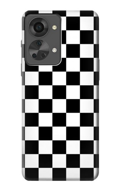 S1611 Black and White Check Chess Board Case For OnePlus Nord 2T