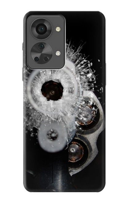 S2387 Gun Bullet Hole Glass Case For OnePlus Nord 2T