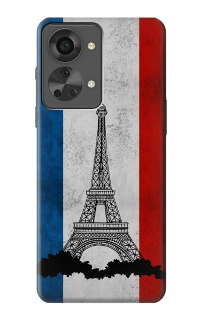 S2859 Vintage France Flag Eiffel Tower Case For OnePlus Nord 2T
