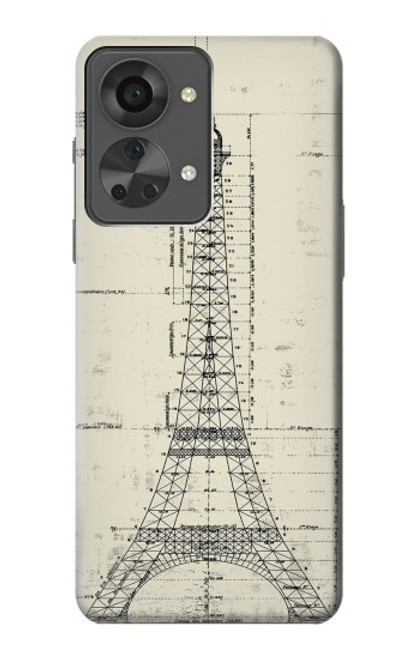 S3474 Eiffel Architectural Drawing Case For OnePlus Nord 2T