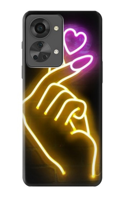 S3512 Cute Mini Heart Neon Graphic Case For OnePlus Nord 2T