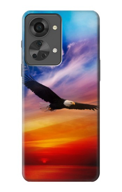 S3841 Bald Eagle Flying Colorful Sky Case For OnePlus Nord 2T