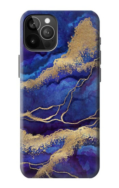 S3906 Navy Blue Purple Marble Case For iPhone 12 Pro Max