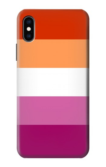 S3887 Lesbian Pride Flag Case For iPhone X, iPhone XS