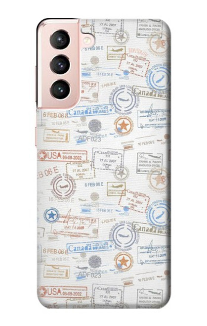 S3903 Travel Stamps Case For Samsung Galaxy S21 5G