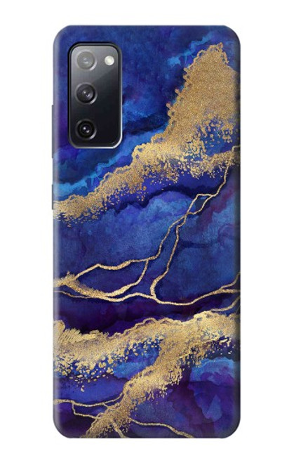 S3906 Navy Blue Purple Marble Case For Samsung Galaxy S20 FE