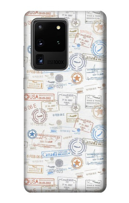 S3903 Travel Stamps Case For Samsung Galaxy S20 Ultra