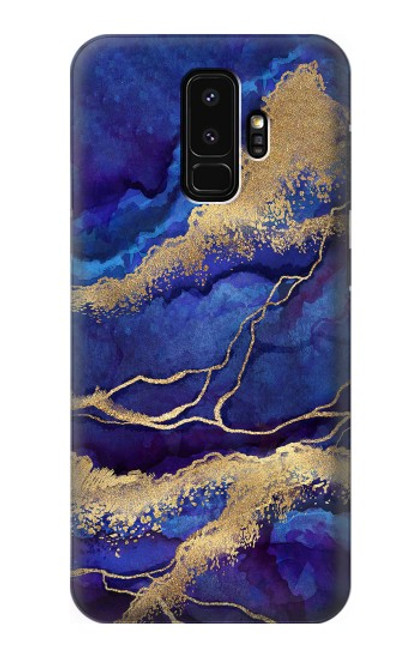 S3906 Navy Blue Purple Marble Case For Samsung Galaxy S9 Plus
