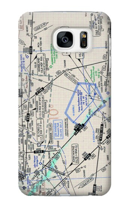 S3882 Flying Enroute Chart Case For Samsung Galaxy S7