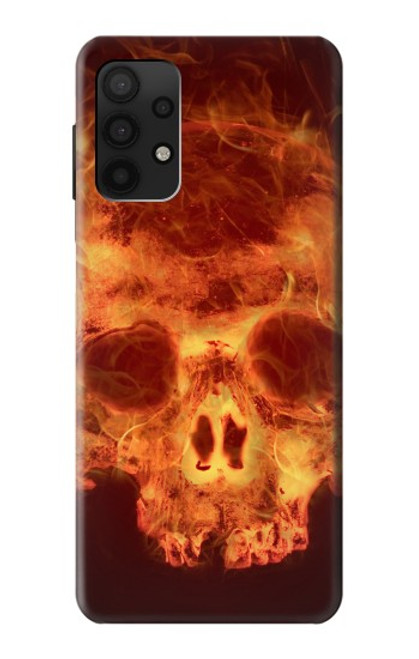 S3881 Fire Skull Case For Samsung Galaxy A32 4G