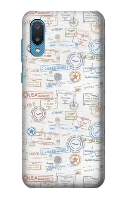 S3903 Travel Stamps Case For Samsung Galaxy A04, Galaxy A02, M02